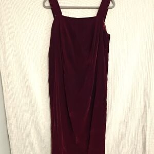 Elegant Burgundy Velvet Dress *Needs TLC**